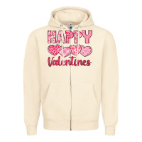 Sandshell happy valentines Zipper Hoodie - LillyAllenDesigns
