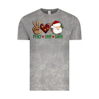 Cloud Rock peace love Santa Vintage Tee - AdoDesignShop