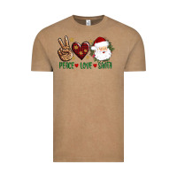 Vintage Coffee peace love Santa Vintage Tee - AdoDesignShop