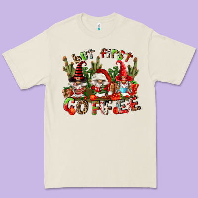 But First Coffee Premium Tee Designed By Fadigitalartstudio
