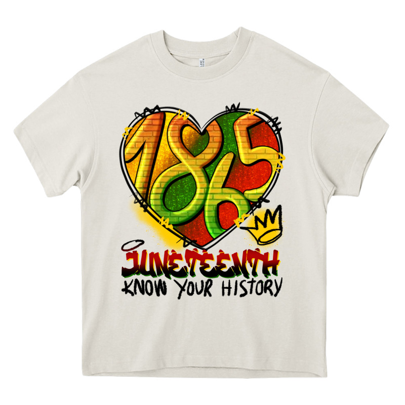 Juneteenth 1865 Graffiti Heavy Core Tee by HRA Design Shop | Teevron