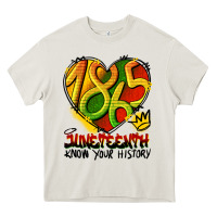 Cream juneteenth 1865 graffiti Heavy Core Tee - HRA Design Shop