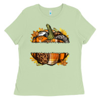 Matcha Personalized Fall Pumpkin Ladies Tee - texasbilliewilder