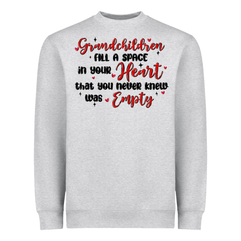 Grandchildren Fill A Space In Your Heart Heavyweight Sweatshirt by MaliasSmallBusiness | Teevron