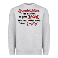 Heather Grey grandchildren fill a space in your heart Heavyweight Sweatshirt - MaliasSmallBusiness