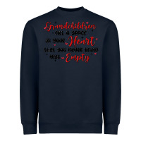 Navy grandchildren fill a space in your heart Heavyweight Sweatshirt - MaliasSmallBusiness