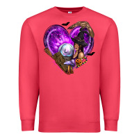 Cardinal Halloween Heart with Witch Premium Sweatshirt - texasbilliewilder