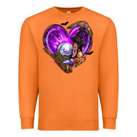 Carrot Halloween Heart with Witch Premium Sweatshirt - texasbilliewilder