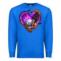 True Royal Halloween Heart with Witch Premium Sweatshirt - texasbilliewilder