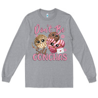 Heather Grey don't be self conchas Long Sleeve Tee - MaliasSmallBusiness