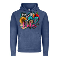 Vintage Denim teacher hearts Vintage Hoodie - Jasminsmagicworld