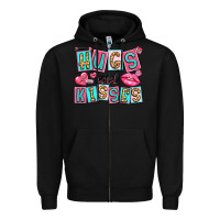 Black hugs and kisses Zipper Hoodie - LillyAllenDesigns