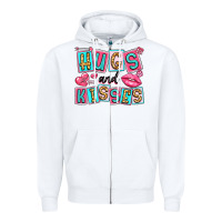 White hugs and kisses Zipper Hoodie - LillyAllenDesigns