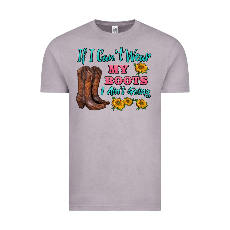If I Can't Wear My Boots I Ain't Going Vintage Tee by BarkalooDesign | Teevron