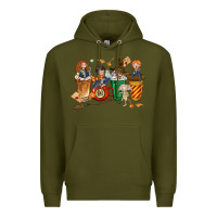 Army Green wizards coffee cups Premium Hoodie - texasbilliewilder