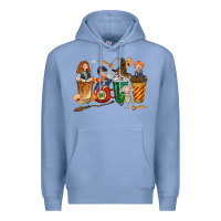Colony Blue wizards coffee cups Premium Hoodie - texasbilliewilder