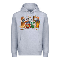 Heather Grey wizards coffee cups Premium Hoodie - texasbilliewilder