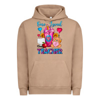 Pigment Burro One Loved Teacher Valentines Day Cold Drink Frappe Urban Hoodie - FaDigitalArtStudio