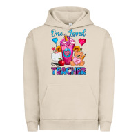 Pigment French Oak One Loved Teacher Valentines Day Cold Drink Frappe Urban Hoodie - FaDigitalArtStudio