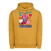 Pigment Peanut Butter One Loved Teacher Valentines Day Cold Drink Frappe Urban Hoodie - FaDigitalArtStudio