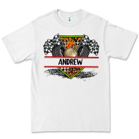White custom name race flag and race equipment Premium Tee - AdoDesignShop