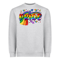 Heather Grey pride Heavyweight Sweatshirt - MaliasSmallBusiness