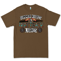 Cacao summer night & dirt track lights Premium Tee - CowhideDigitalArt