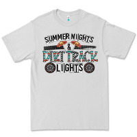 Dove Grey summer night & dirt track lights Premium Tee - CowhideDigitalArt