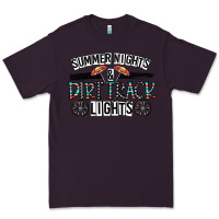 Plum summer night & dirt track lights Premium Tee - CowhideDigitalArt