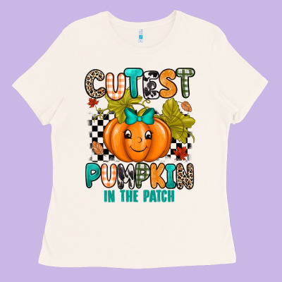 Cutest Pumpkin In The Patch Ladies Tee Designed By Texasbilliewilder