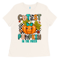 Bone Cutest Pumpkin In The Patch Ladies Tee - texasbilliewilder