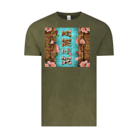 Vintage Olive Western Mama Pink Roses Vintage Tee - LillyAllenDesigns