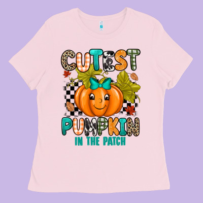 Cutest Pumpkin In The Patch Ladies Tee Designed By Texasbilliewilder