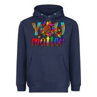Navy LGBTQ+ you matter with leopard Heavyweight Hoodie - NancyCooperArtShop