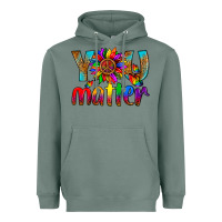 Sage LGBTQ+ you matter with leopard Heavyweight Hoodie - NancyCooperArtShop