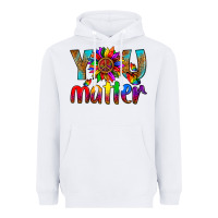 White LGBTQ+ you matter with leopard Heavyweight Hoodie - NancyCooperArtShop