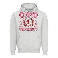 Dove Grey cupid university Zipper Hoodie - LillyAllenDesigns
