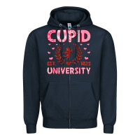 Navy cupid university Zipper Hoodie - LillyAllenDesigns