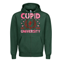 Sports Green cupid university Zipper Hoodie - LillyAllenDesigns