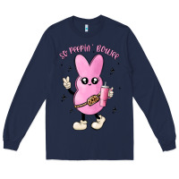 Navy so peepin boujee stanley  belt bag inspired Long Sleeve Tee - MaliasSmallBusiness