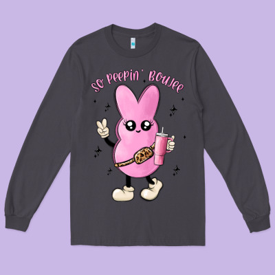 So Peepin Boujee Stanley  Belt Bag Inspired Long Sleeve Tee Designed By Maliassmallbusiness