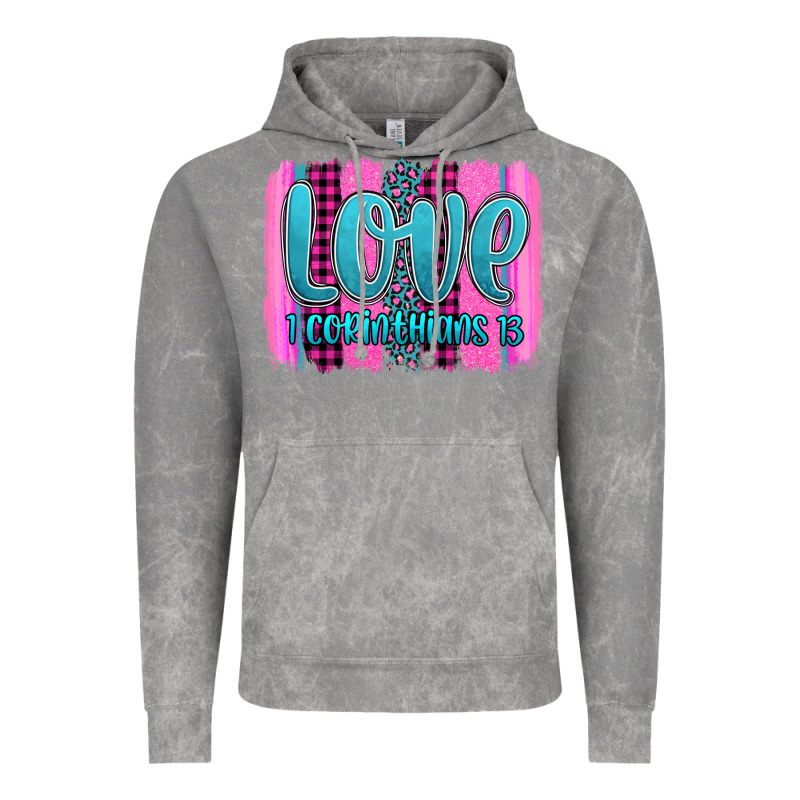 Love Corinthians 13 Valentine's Day Brushstroke Vintage Hoodie by AdoDesignShop | Teevron