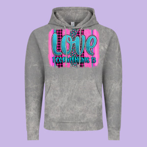 Love Corinthians 13 Valentine's Day Brushstroke Vintage Hoodie Designed By Adodesignshop