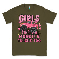 Army Green girls like monster trucks too Classic Tee - MaliasSmallBusiness