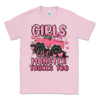 Bubblegum Pink girls like monster trucks too Classic Tee - MaliasSmallBusiness