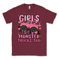Burgundy girls like monster trucks too Classic Tee - MaliasSmallBusiness