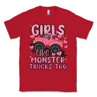 Red girls like monster trucks too Classic Tee - MaliasSmallBusiness