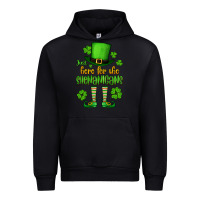 Black Just here for the shenanigans St. Patrick's Urban Hoodie - OliviaCreatesArt