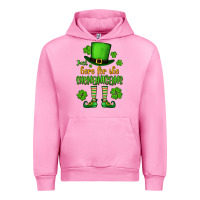 Fuchsia Pink Just here for the shenanigans St. Patrick's Urban Hoodie - OliviaCreatesArt