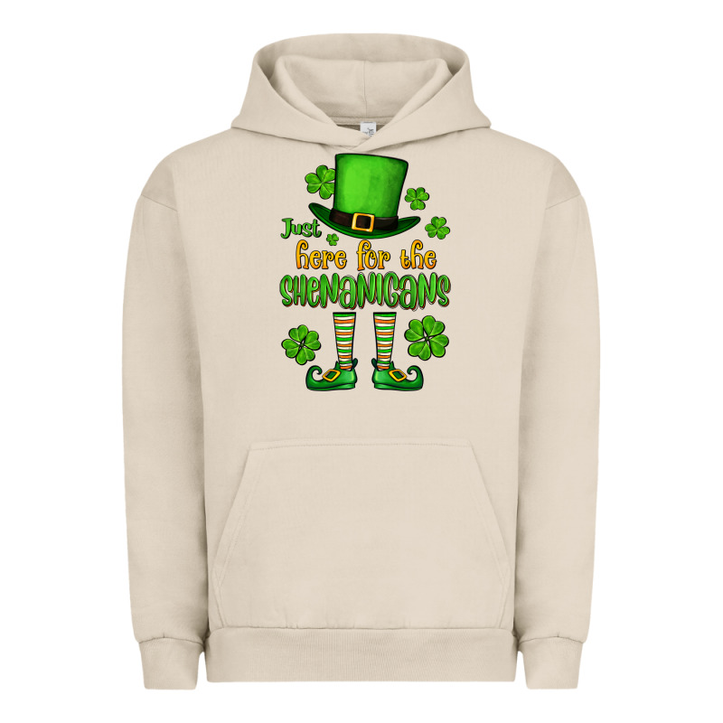 Just Here For The Shenanigans St. Patrick's Urban Hoodie by OliviaCreatesArt | Teevron